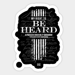 Exercise Your Right to Be Heard! Sticker